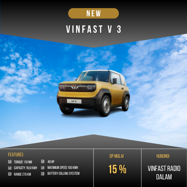 Produk display Vinfast V 3 produk Display Vinfast V 3