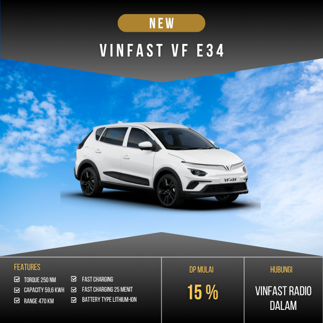 Produk display Vinfast V eF34 produk Display Vinfast V ef 34